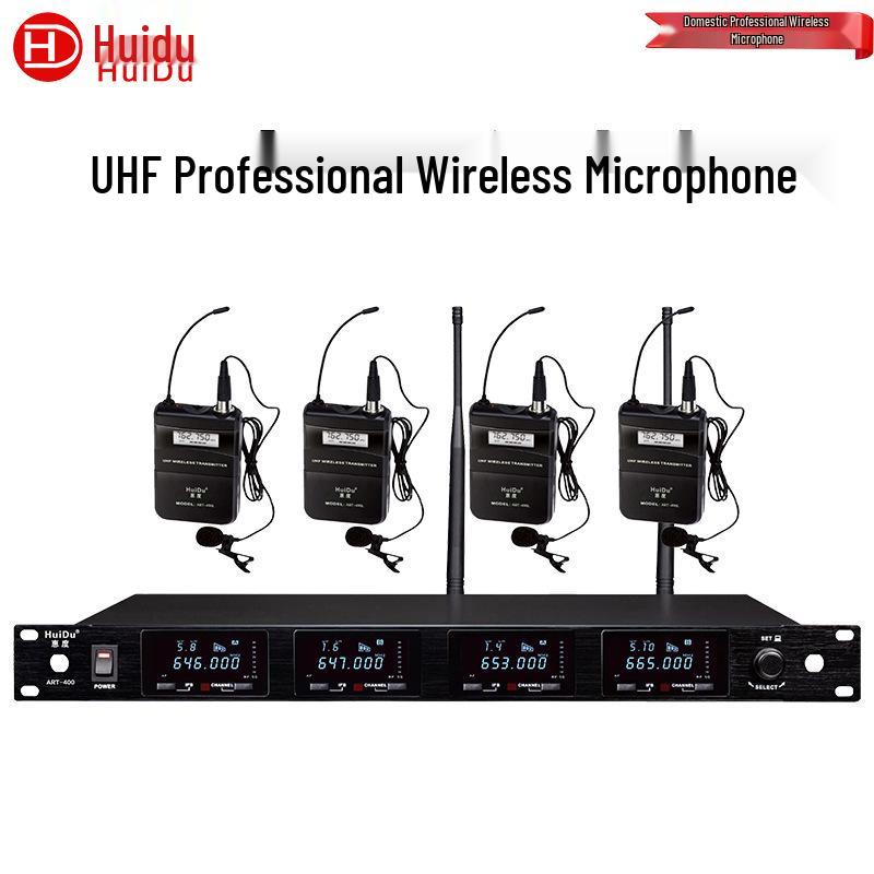 HuiDu ART-200 Professional Wireless Dual Diversity Conference Microphone with Anti-Interference Technology