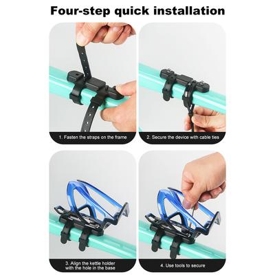 Bicycle Water Bottle Holder Adapter Silicone Cycling Water Bottle Support Mount Multifunctional for MTB Road Mountain Bicycle