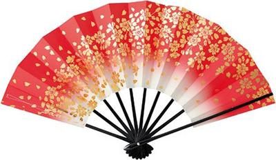 Dance Fan Black In Fan for Adesugata 1305, Lacquer, 9.5 Inches, Box, Dancing, Style.