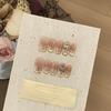 Naked Pink Gradient Golden Cat Eye Magic Mirror Powder Big Round Diamond Dawn Flower Removable Wearable Armor