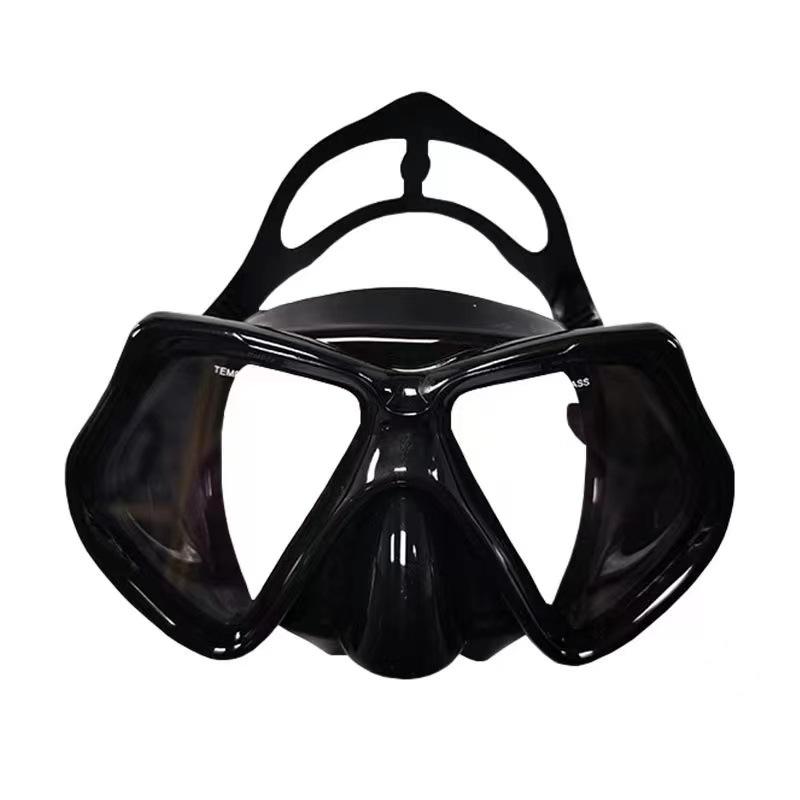 Adult Two-Piece Snorkeling Set: Large Frame Waterproof Anti-Fog Goggles & Snorkel Tube