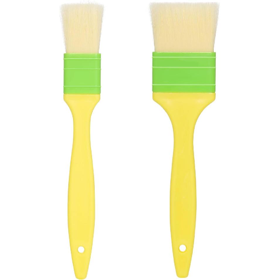 Pastry Brushes Basting Oil Brush for Spreading butter, oil, or egg wash,Cooking Baking BBQ Oil Brush (2, 1in, 2in)