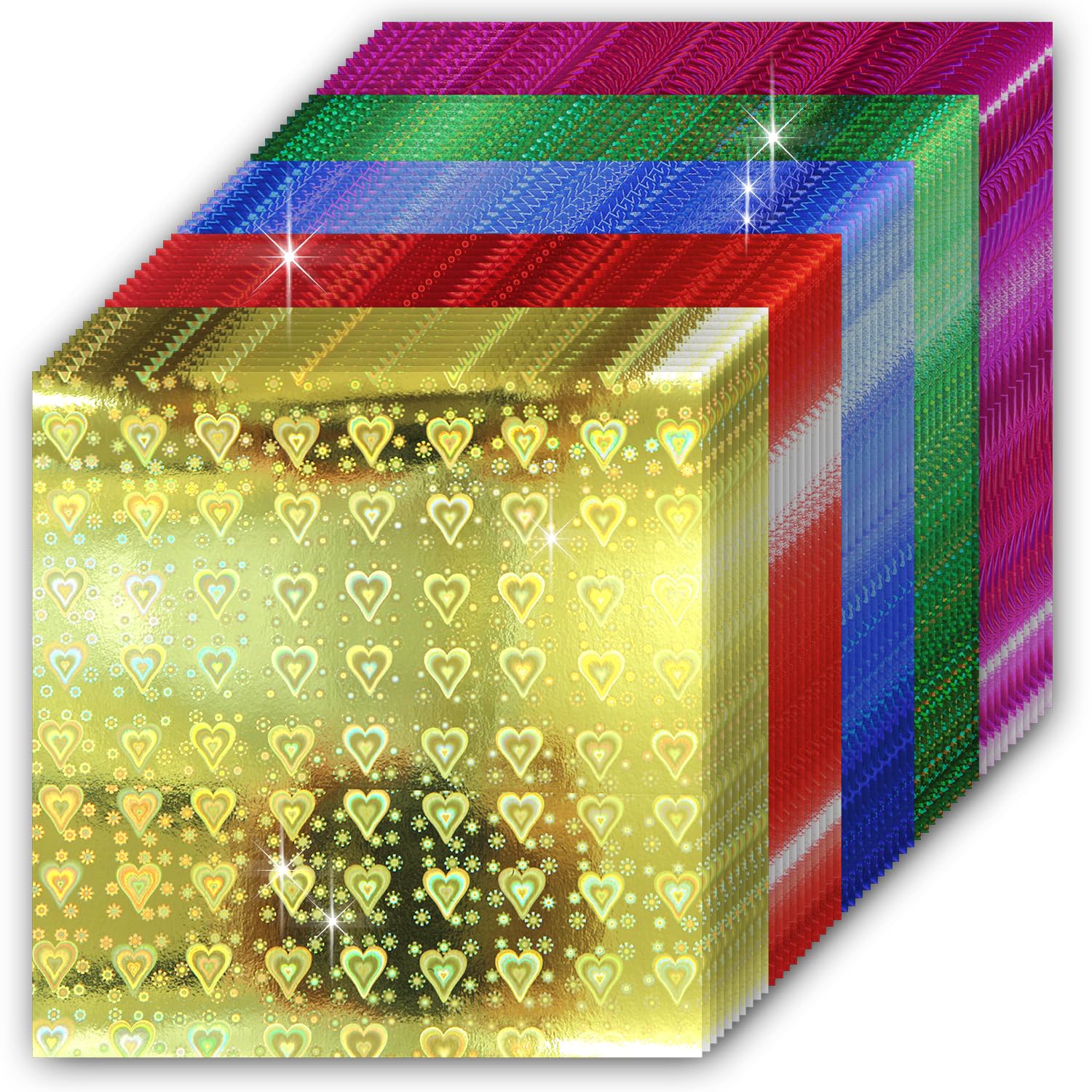 

Glitter Origami 50 5 20cm Holographic Foil Origami for Making Paper Paper, Sheets, Colors, Square, Paper, Single-Sided, Colorful, Cranes, Decorations,