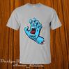 New Santa Funny Cruz Screaming Hand Logo Tshirt Made In Usa