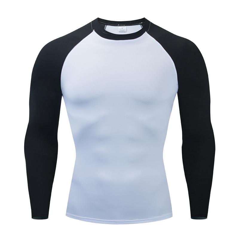 2026 Men s Long sleeved T-shirt Summer Short sleeved Cartoon Printed Gym Sports T-shirt Sports Quick drying Underwear Top Tight Sports Asia S