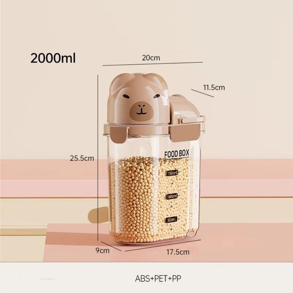

Transparent Cereal Container Storage Box Food Grade Leakproof Food Storage Containers Moisture-proof with Lid Cereal Dispenser