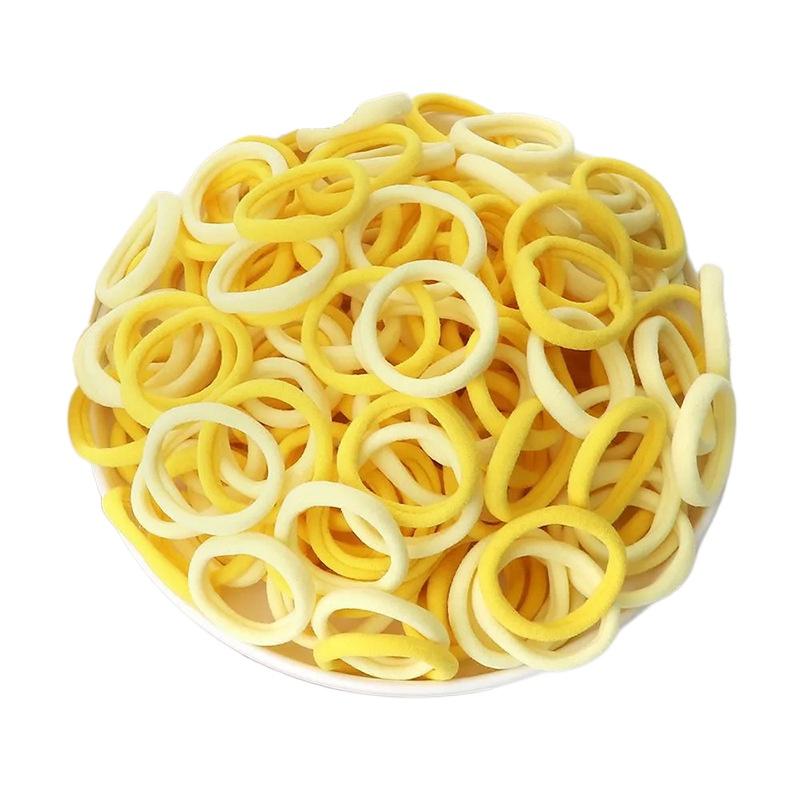 4cm Solid Color Elastic Hair Ties, Girls High Ponytail Towel Circle Hair Accessories