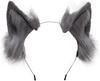 Cute Furry Cat Fox Ears Cosplay Anime Furry Headband - Gray