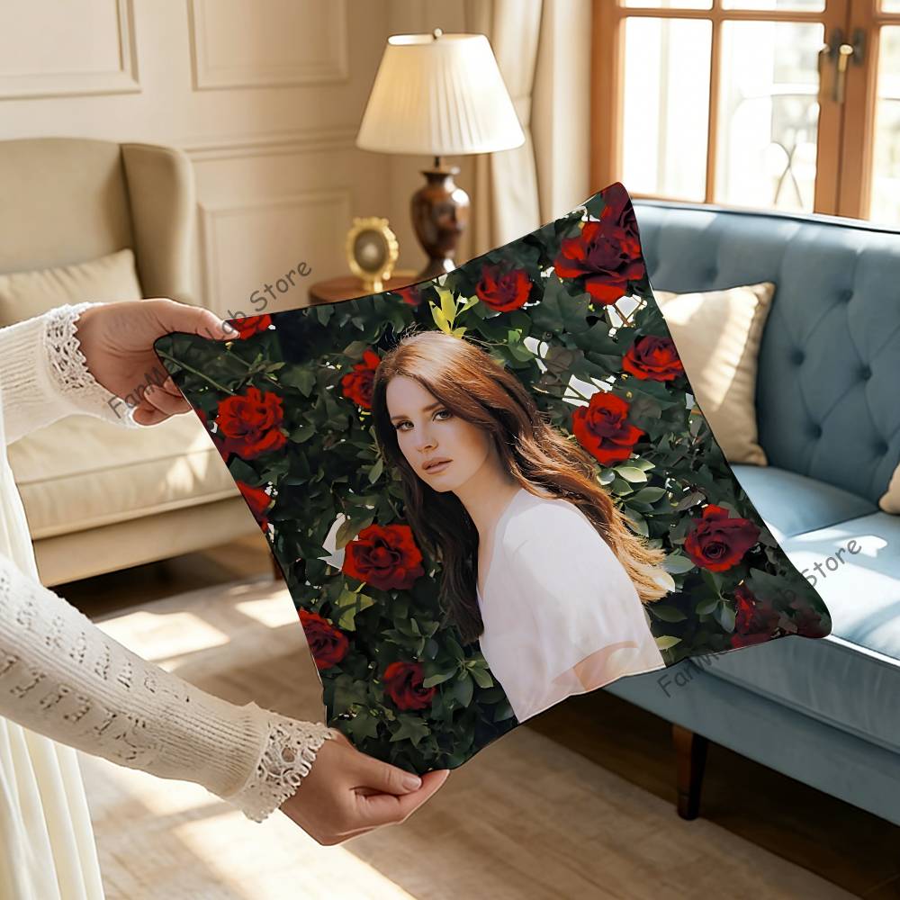 Singer LLana DelS Rey Printed Pillow Cover Cushion Case Simple Sofa Pillow Case No Pillow Core