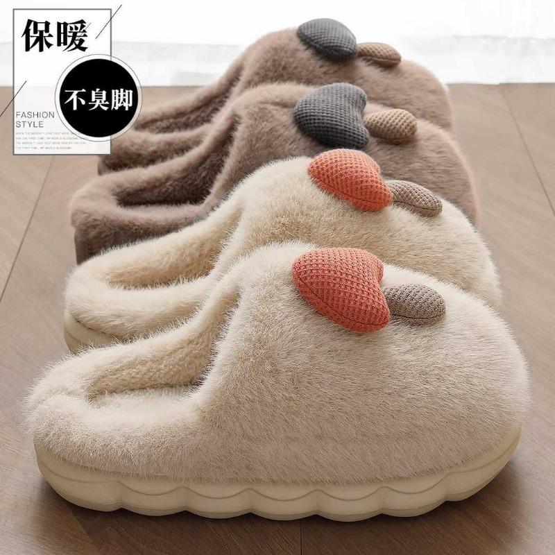Cotton slippers women's winter new home home indoor non-slip warm plush slippers women's autumn and winter