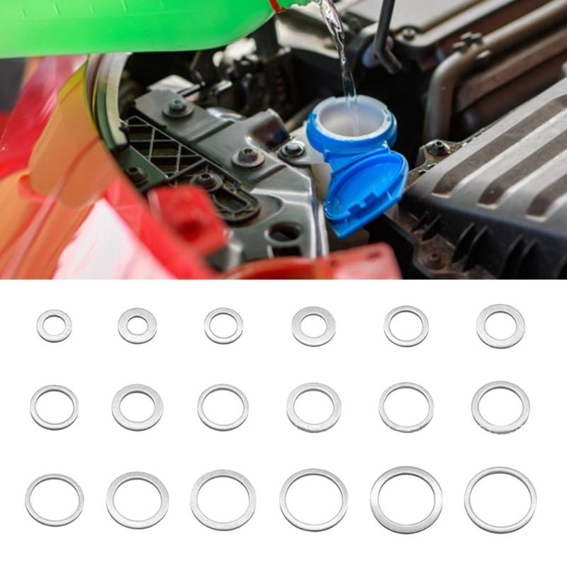 580pcs Aluminum  Flat Washer Assortment Tight Seal Washers Versatile Washers set for Efficient Maintenance Tasks