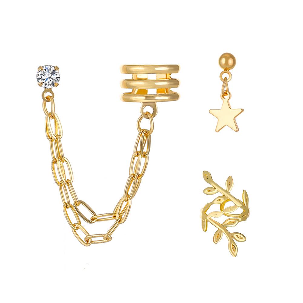 

2025 Новая Мода Индивидуальность Круглые Клипсы для Ушей Темпераментный Дизайн Серьги Длинная Цепочка Серьги Звезды Женские