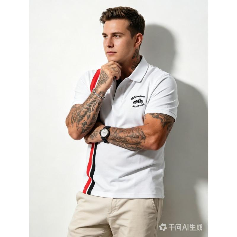Men Short Sleeve Polo Shirt Summer Cotton Business Casual Brand Embroidery POLO Top Plus Size