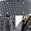 Dior Double saddle Handbag Trotter Navy blue canvas Women Used