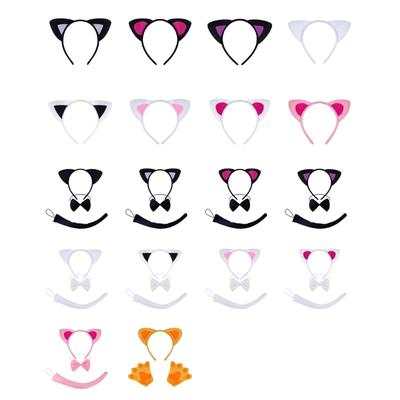 Diadema de Orejas de Moda Suave Poliéster Disfraz Cosplay Accesorios Cómodo Sombrero Para Uso Diario Y Fiestas