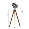 93.98 Cm Wooden Tripod Spotlight Industrial Nautical Searchlight for Home, Office, Livingroom, Bedroom, Diningroom Decor
