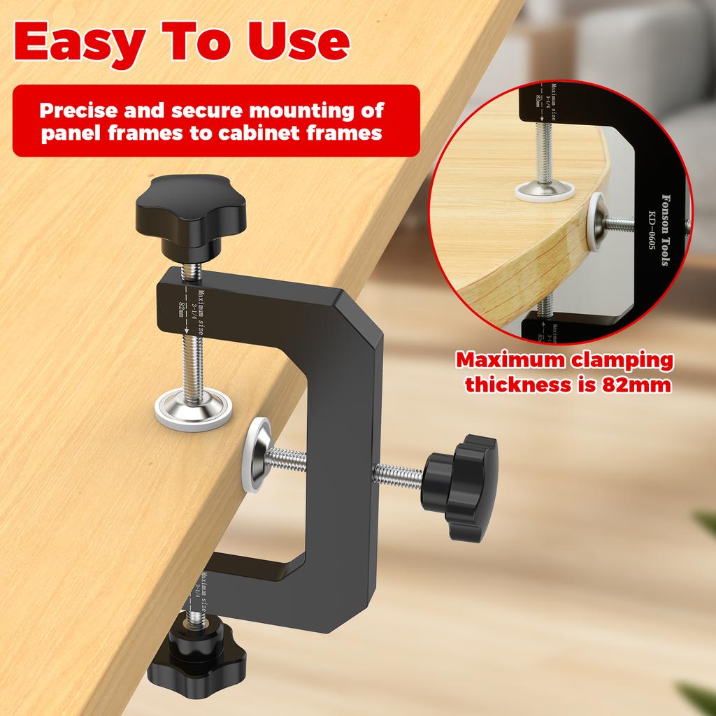 3 Way Face Clamp Aluminum Alloy Cabinet Face Frame Clamps Adjustable Cabinet Installation Fixture for Woodworking Edging Shelves