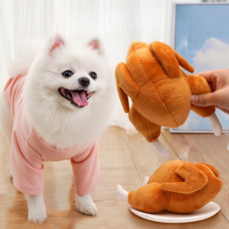 Sound, Plush, Squeaking, Roast Chicken, Pet Dog, Toy Cat, Supplies Dog, Cat, Big Dog