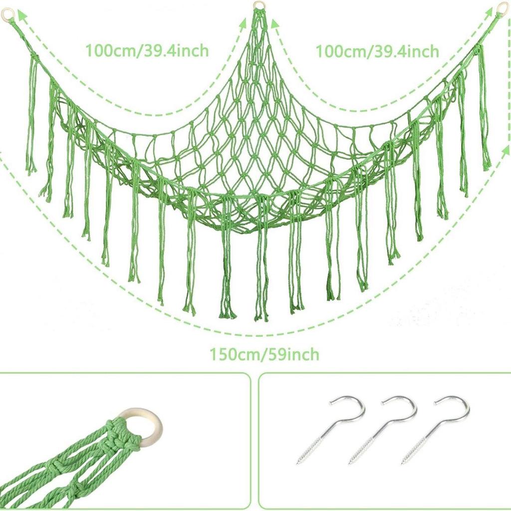 Cross-border Children's Handmade Cotton Rope Doll Storage Hammock