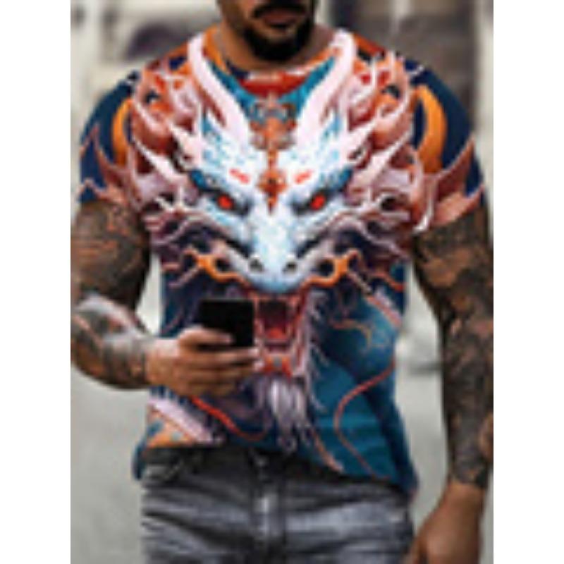 Horror Skulls Pattern Men's Gothic T-Shirts Summer Short Sleeve 3D Printed Terror Street T Shirt 6XL Plus Size Casual Tops