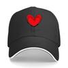 Bonjour Red Heart Sketch Graphic Design Sandwich Baseball Cap Unisex Women Sun Cap Outdoor Workouts Hat