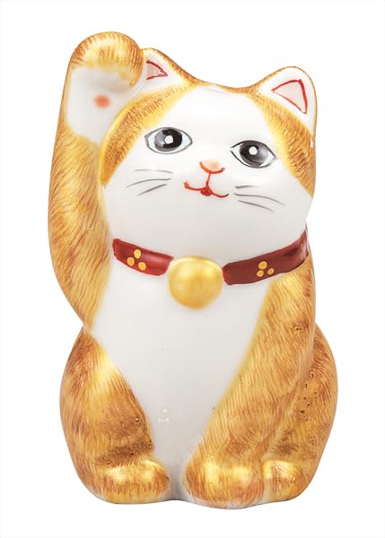 

Фарфор Кутани Иватая 3 без. Манэки-нэко (манящий кот) мех, окрашенный золотой краской, K9-1533