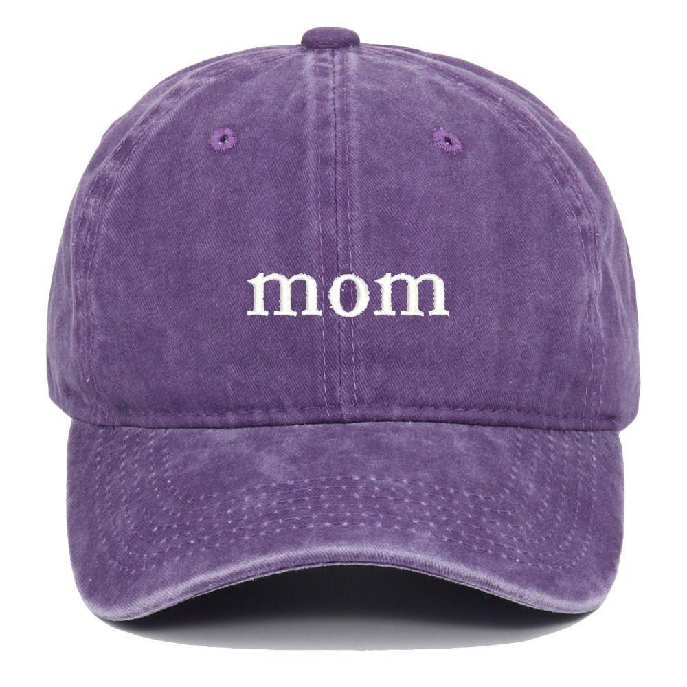 Retro Dad Mom Embroidery Baseball Cap Washed Cotton Adjustable Couple Cap Sunscreen Hats For Man Women