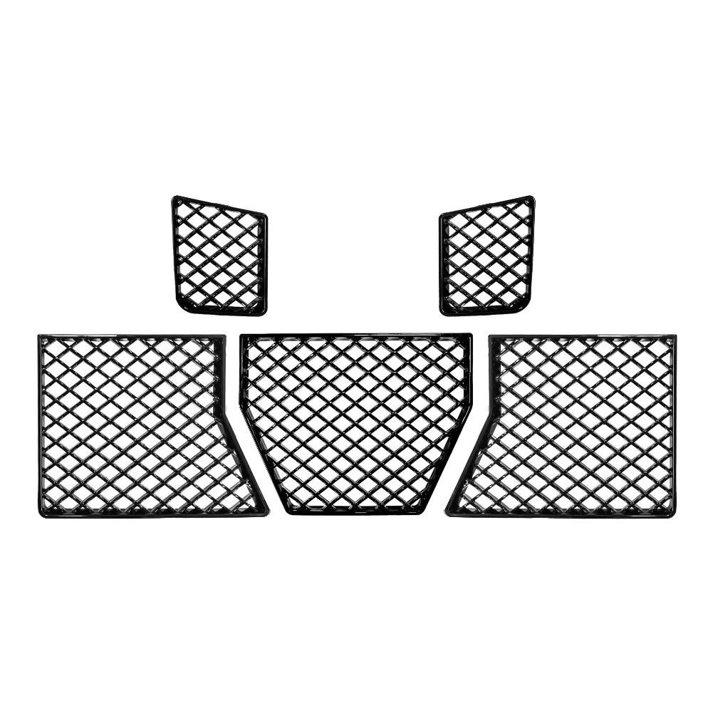 Custom Fit Car Accessories Body Kit Gloss Black Front Bumper Grille Sporty Black Finish 5-Piece Set Car Modification