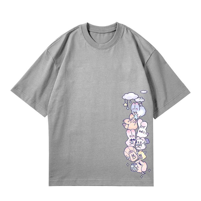 KPOP Konzert Peripherie Kombination Peripherie Bedruckt Herren und Damen Kurzarm T-Shirt Baumwolle Locker