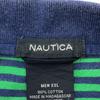 NAUTICA Border Pattern Short sleeve Polo shirt XXL Green x navy Biggs Men's Used