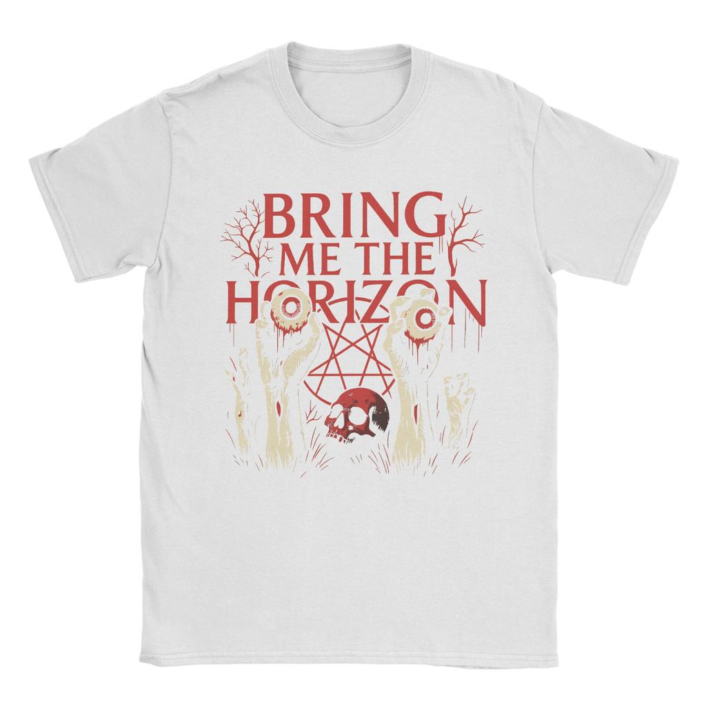 BMTH Bring Me The Horizon Metalcore  T-Shirt Men  Fashion Cotton Tee Shirt O Neck Short Sleeve T Shirts 4XL 5XL 6XL Clothing