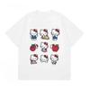 2026 Hello Kitty Printed Loose Casual Cute Fashion Round Neck Cotton SpringSummer Short Sleeved Top for Women Y2K Tshirt