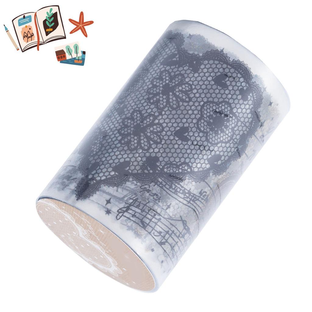 Roll Sticker PET Easy To Use Reusable Exquisite Lace Pattern Tape for DIY Scrapbooking Album