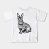 Boys Girls Soft Cotton Graphic Tees Bunny Breathable Daily School Wear Kids T-Shirts