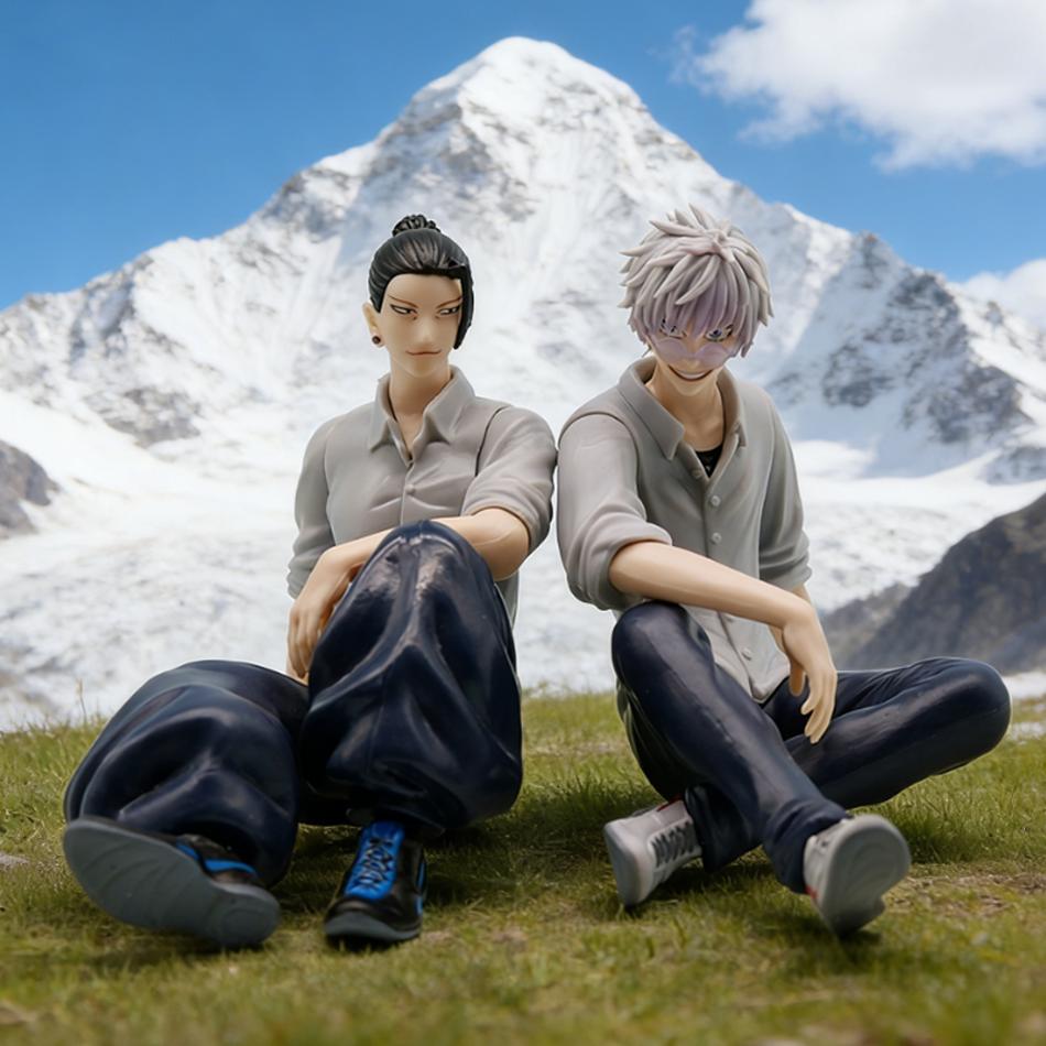 In Stock New Arrival Jujutsu Kaisen Figurines Satoru Gojo Suguru Geto Sitting Pose PVC Collectible Models Perfect Gifts for Boys
