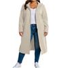 Women's Fashion Casual Plus Size Hooded  Long-Sleeve Solid Jacket