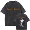 Gewaschene Vintage Rockband Alice in Chains Grafik-T-Shirts Herren Damen Retro Gothic Punk T-Shirts Herren Oversized Kurzarm-Tops