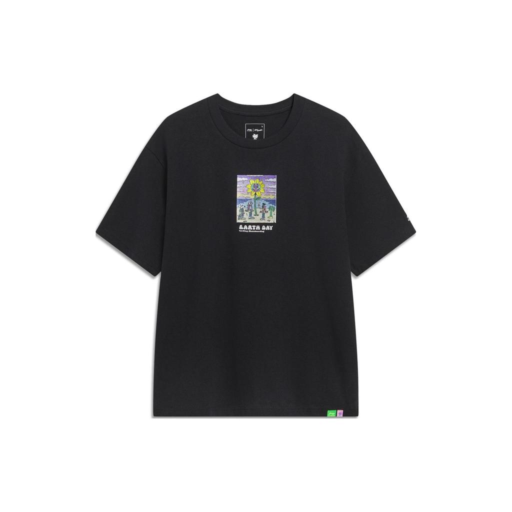 Li Ning X STEVEN HARRINGTON T Shirts Unisex Crew Neck Moderate Straight Fit AHST093-3