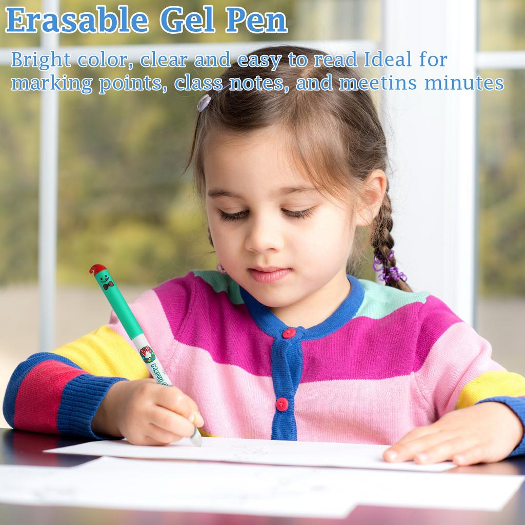 Christmas Edition Erasable Pen - Stylish Friction Erasable Pen for Students, 3ml