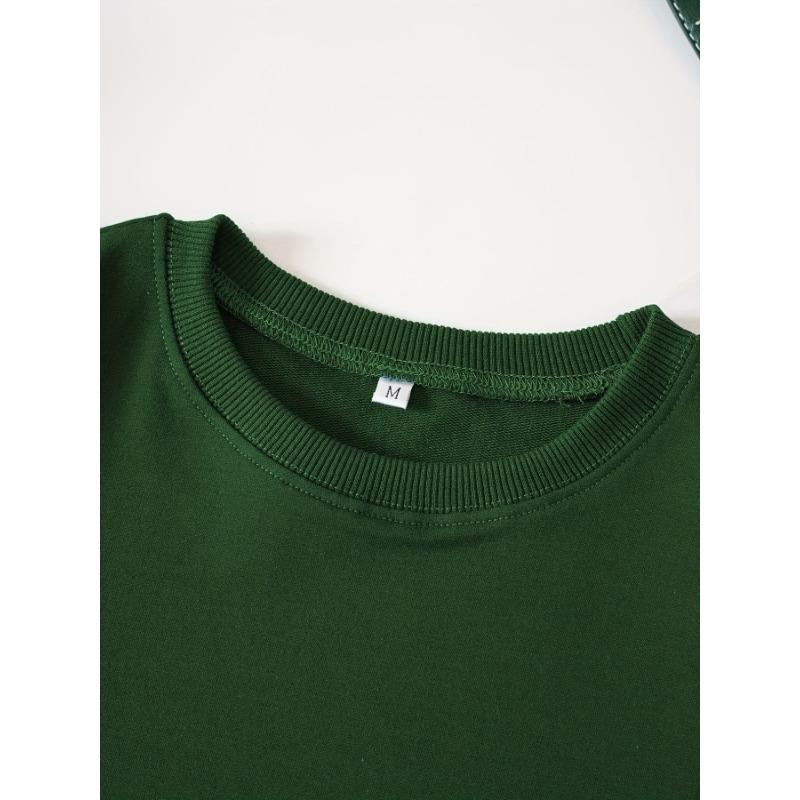 Neck 17 Colors Pullover Crew Sweatshirt Casual Long Sleeve Sweatshirt For Fall Winter Womens Clothing