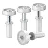 2Set Closet Door Hardware Repair Kits Top & Bottom Pivots,Bracket & Guide Wheels