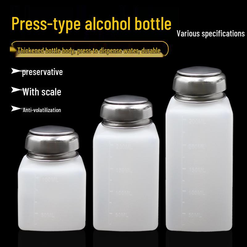 Anti-Static Plastic Alcohol Dispenser Bottle - 100ml, 200ml, 250ml Press-Type for Board Cleaning