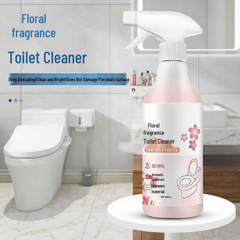 Floral Toilet Bowl Cleaner and Deodorizer, Stain and Urine Scale Remover, Fresh Scent Liquid 