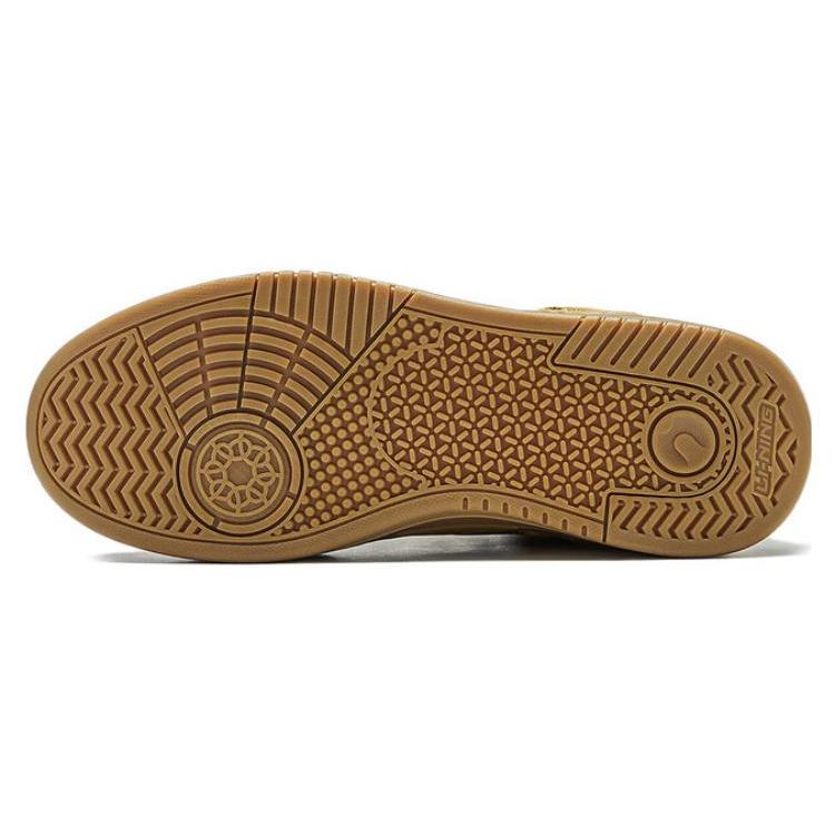 Li Ning Desert Plains Slip Resistant, Abrasion Resistant, Breathable High top Skateboard Shoes Women's Yellow AGCT286-2