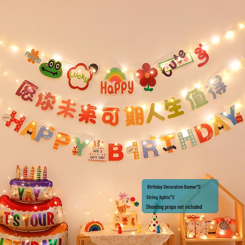 First Birthday Pom-Pom Bunting & Photo Banner for Boys and Girls