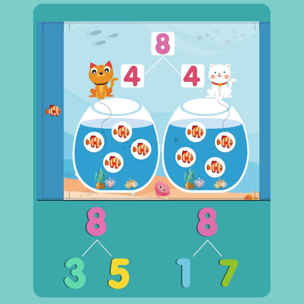 Ten Frame Set Learning Teaching Aids Math Toys for Elementary Boy Children