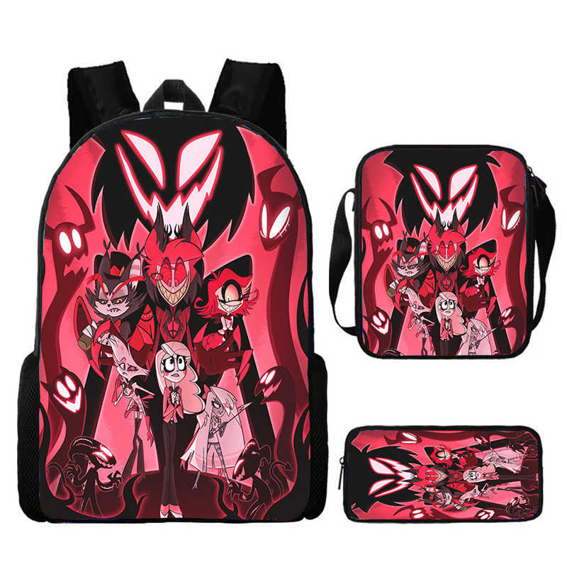 Hell Inn Hazbin Hotel Student School Bag High Value Leisure Oxford Ridge Relief Backpack