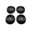 Capace Centrale Jantă Aliaj Land Rover Negru și Verde 63mm Set de 4 Bucăți