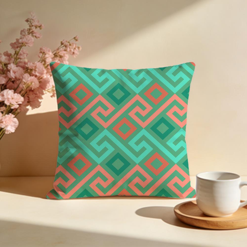 Flowing Meander Pattern Cushion Cover Soft Pillow Cases for Home Bedroom Living Room Sofa