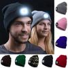 New LED Luminous Knit Cap Winter Warm Hunting Camping Running Cap Gift Men's Women's Outdoor Fishing Hat